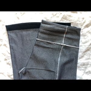 COPY - reversible black denim lululemon groove pants.